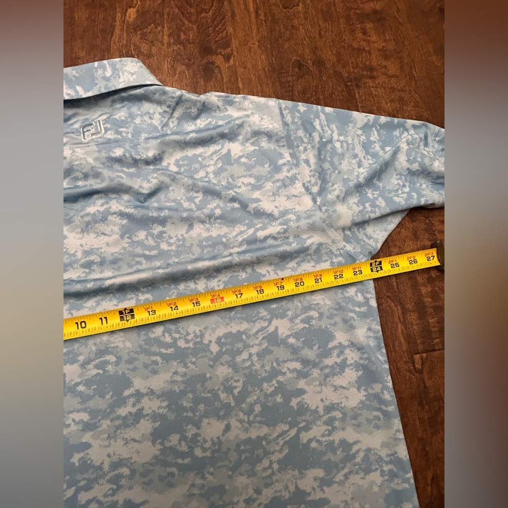 FootJoy Light Blue Clouds Pattern Performance Str… - image 4